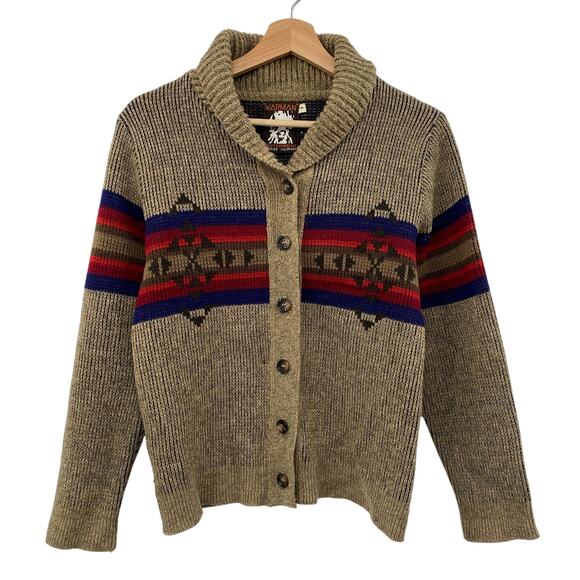 Vintage Sweaters - Vintage Karman Outerwear Denver, Co Southwestern cardigan sweater